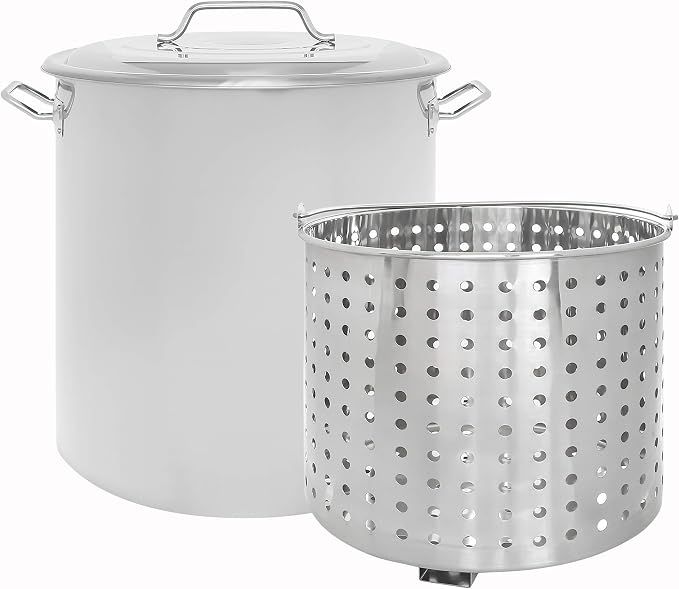 CONCORD Stainless Steel Stock Pot w/Steamer Basket. Cookware great by ConcordCookware