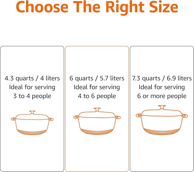 Amazon Basics Enameled Cast Iron Dutch Oven Pot - Image 7