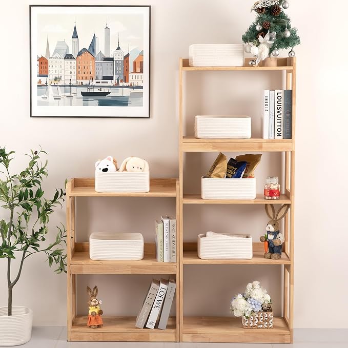 OIASKET 6 Pack Storage Baskets for Shelves, Small Baskets for Shelves, Cute - Image 2
