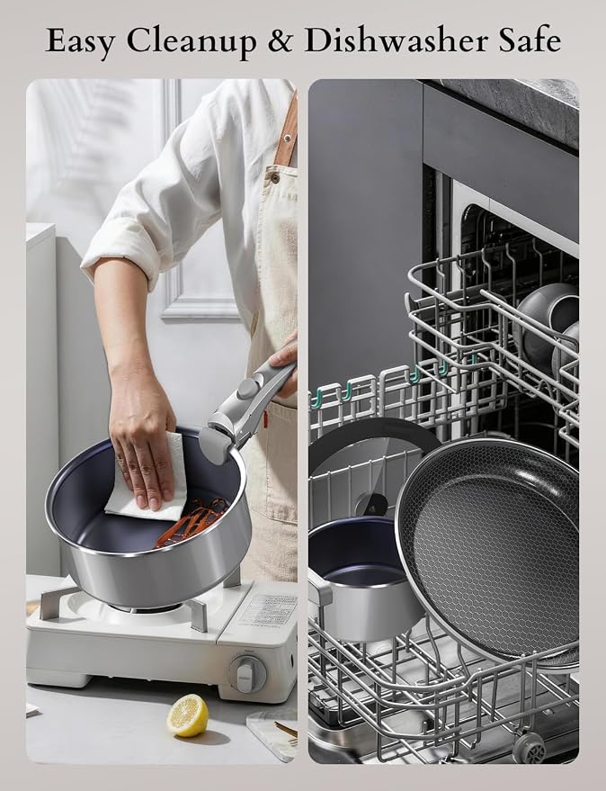 DUXANO Ceramic Pots and Pans Set Non Stick, 2026 Upgraded Hybrid Frypan - Image 10