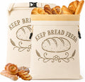 2 Pack Beeswax Bread Bags for Sourdough Homemade Reusable Bread Bag