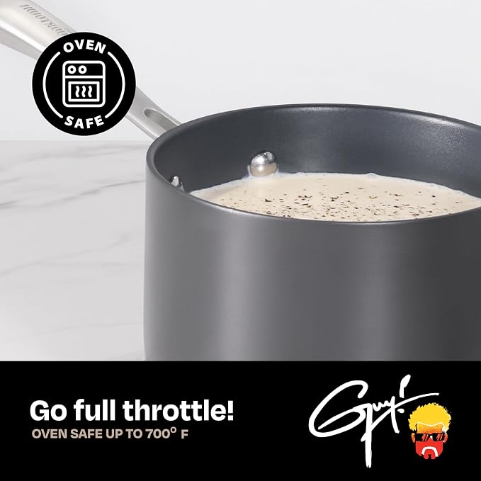 Guy Fieri's Flavortown Laser Titanium 2-Quart Sauce Pan - Image 6