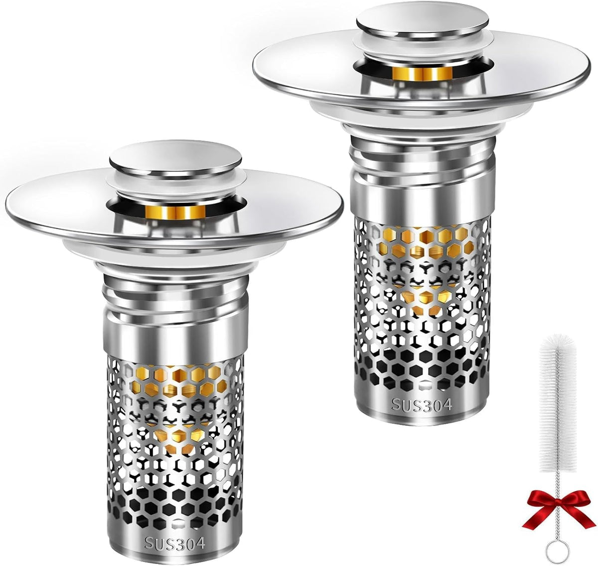 Bathroom Sink Stopper, Pop-up Bathroom Sink Drain Strainer Stopper