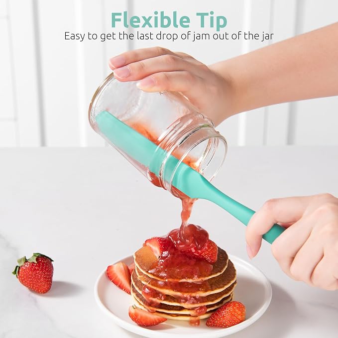 U-Taste Skinny Silicone Jar Spatula: 600ºF Heat-Resistant Food-Grade 10in Long - Image 7