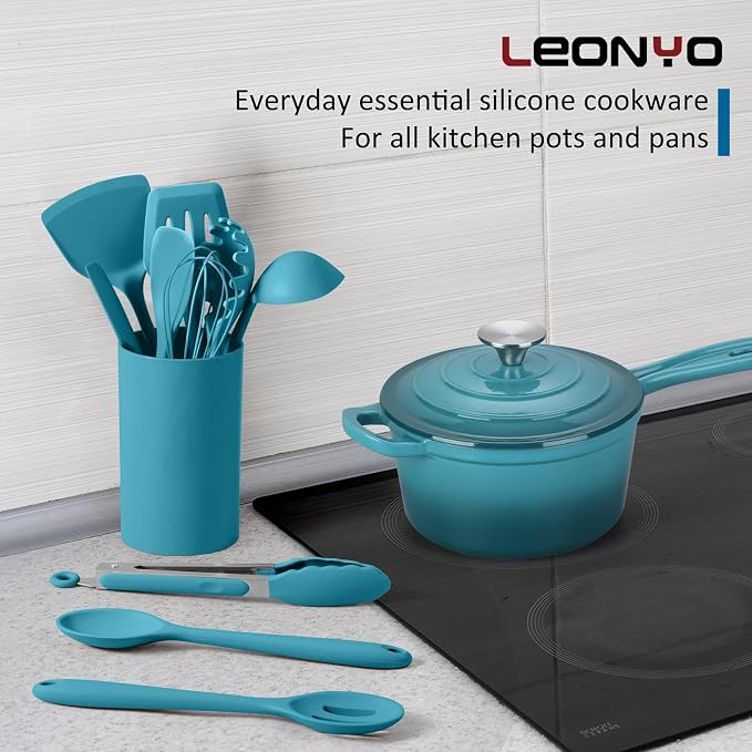 1 Quart Cast Iron Saucepan, Leonyo Enameled Sauce Pan - Image 8