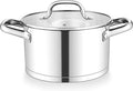 TeamFar Stainless Steel Stock Pot, 4-quart Tri-ply Base Stockpot Cooking Pasta by TeamFar