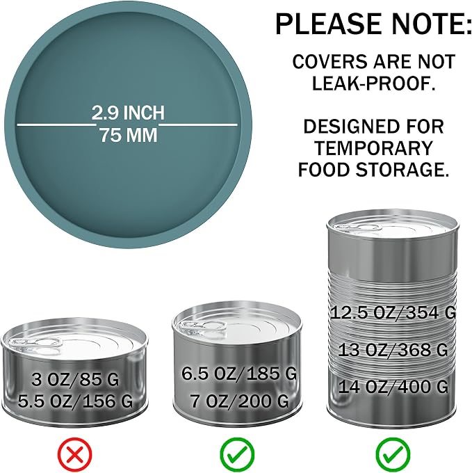 OHMO 2 Pack Pet Food Can Lids, BPA Free Silicone Covers - Image 2