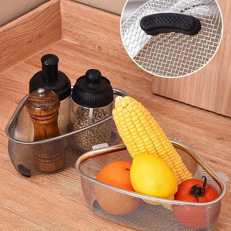 Stainless Steel Over-The-Corner-Sink Colander | Fine Mesh Strainer