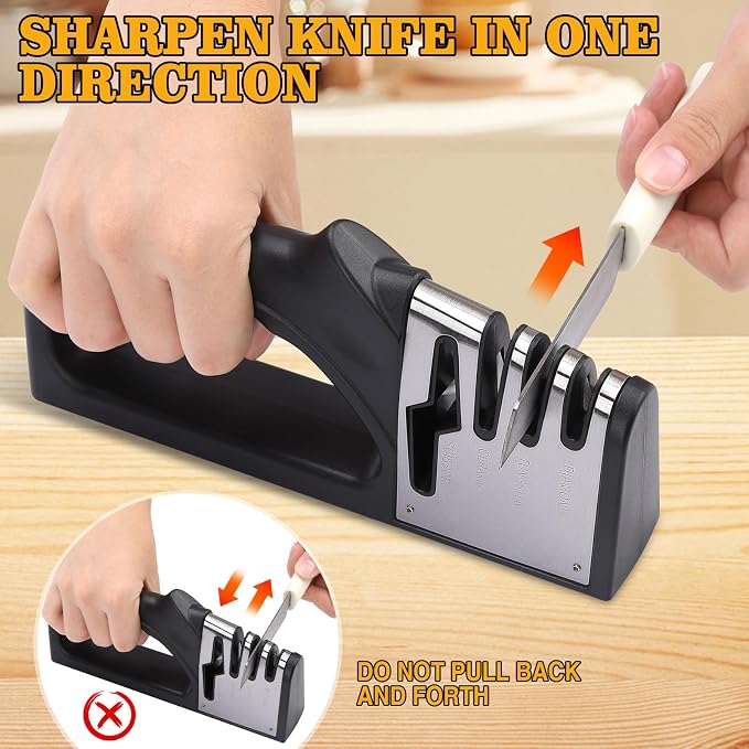 4-in-1Manual Knife Sharpener Suitable - Image 4