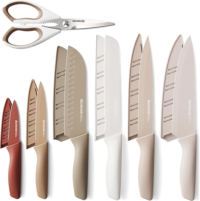Astercook Knife Set, 13 Pieces Kitchen Knives Set by Astercook