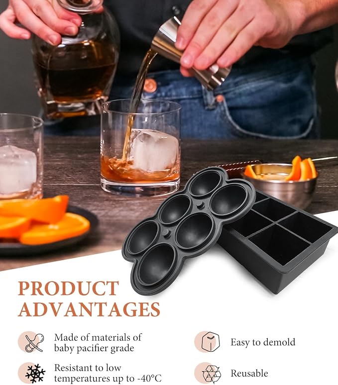 Dclobtop Ice Cube Trays, Silicone Ice Cube Molds - Image 7