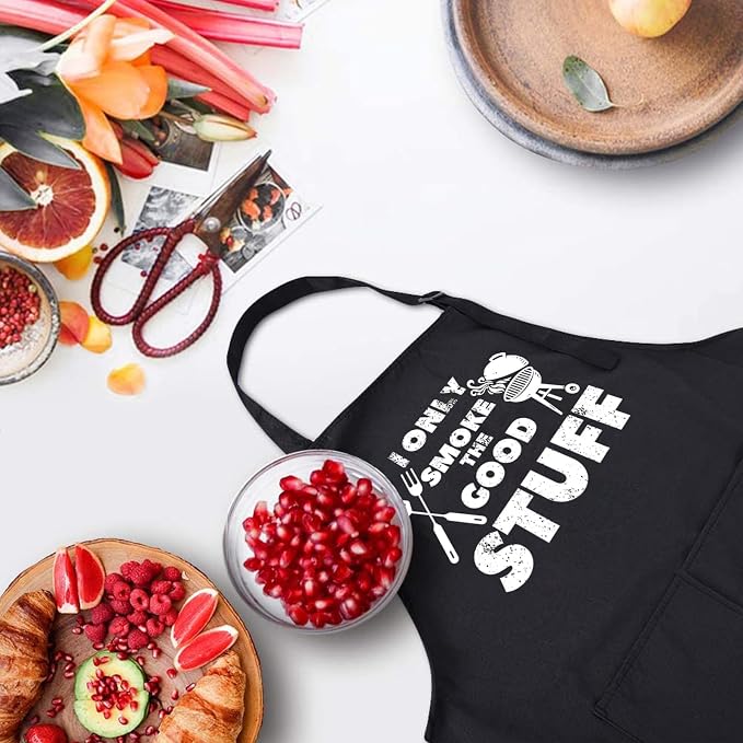 Rosoz Funny BBQ Black Chef Aprons - Image 5