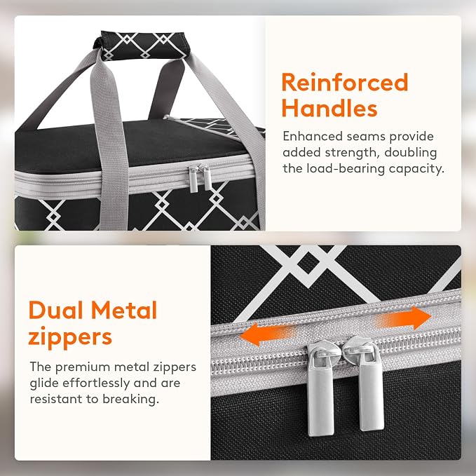 Lifewit Insulated Double Decker Casserole Carrier, Expandable Lasagna Lugger - Image 7