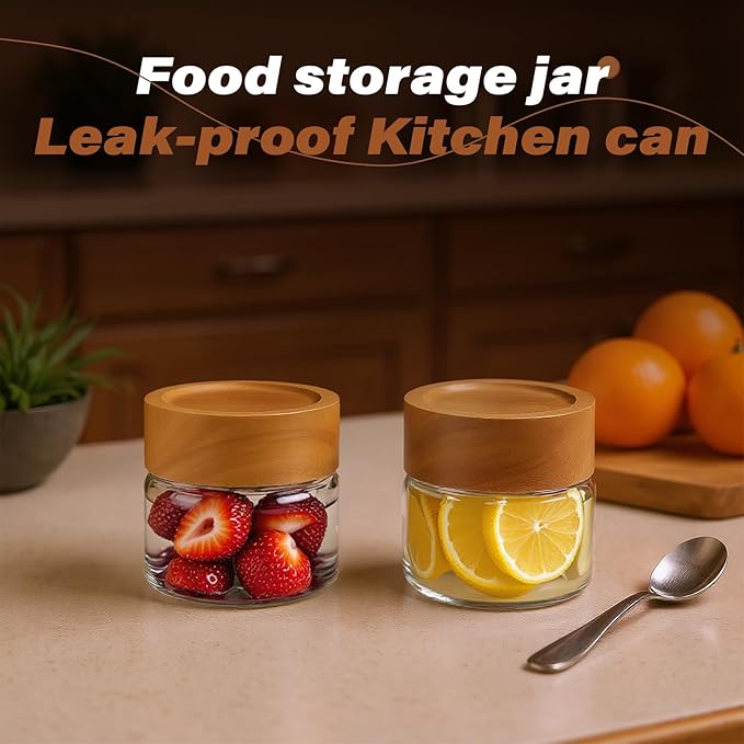 6-Pack 4 fl oz Stackable Airtight Glass Jars – Small Mason Jars designed - Image 5