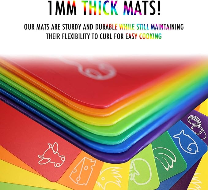Cutting Board Mats Flexible Plastic Colored Mats - Image 2