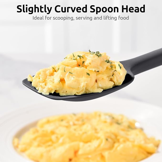 U-Taste Extra-Long 600ºF Heat Resistant Spatula Spoon: 14" Silicone Spoonula - Image 7