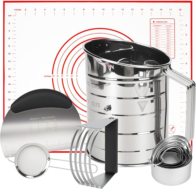 Baking Tool Kit: pastry cutter, flour sifter by Unknown