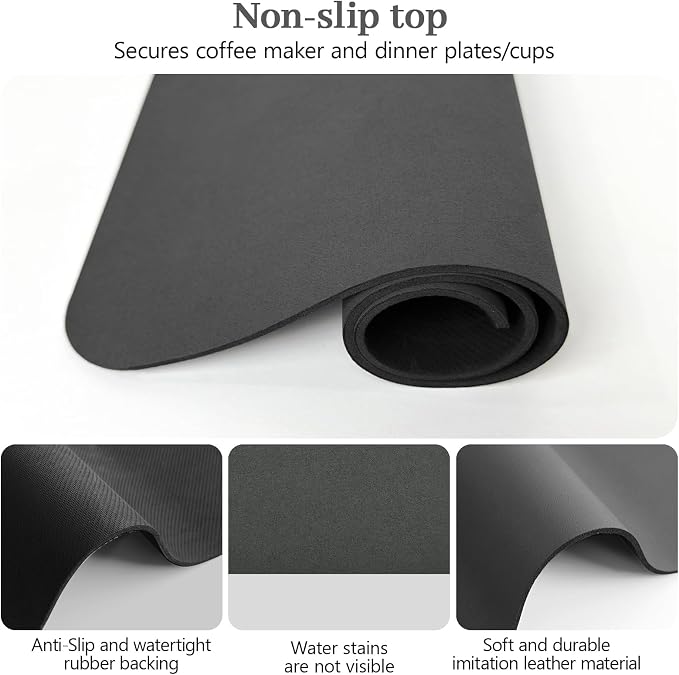 Bloss Coffee Bar Mat for Countertops, Kitchen Counter Mat, Absorbent Hide Stain - Image 7