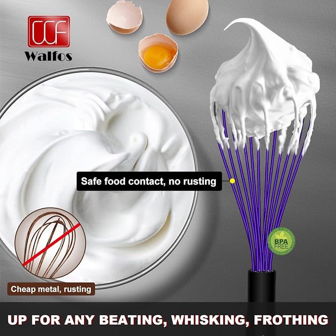 Walfos Whisk, 7+9+11in Silicone Whisks - Image 6