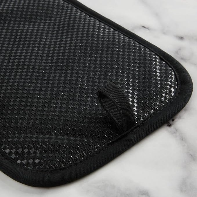 KITCHENAID Gingham Pot Holder 2-Pack Set, Matte Black - Image 4