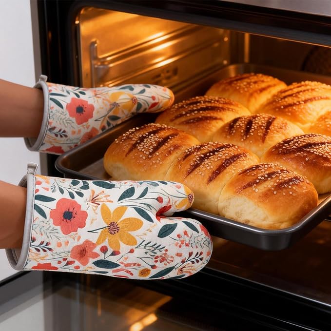 6 Pcs Kitchen Stuff Accessories, Kitchen Oven Mitts and Pot Holders Sets - Image 7