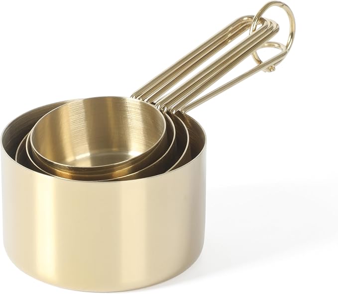 Martha Stewart Richburn 4-Piece Gold Stainless Steel Measuring Cup Set – - Image 5