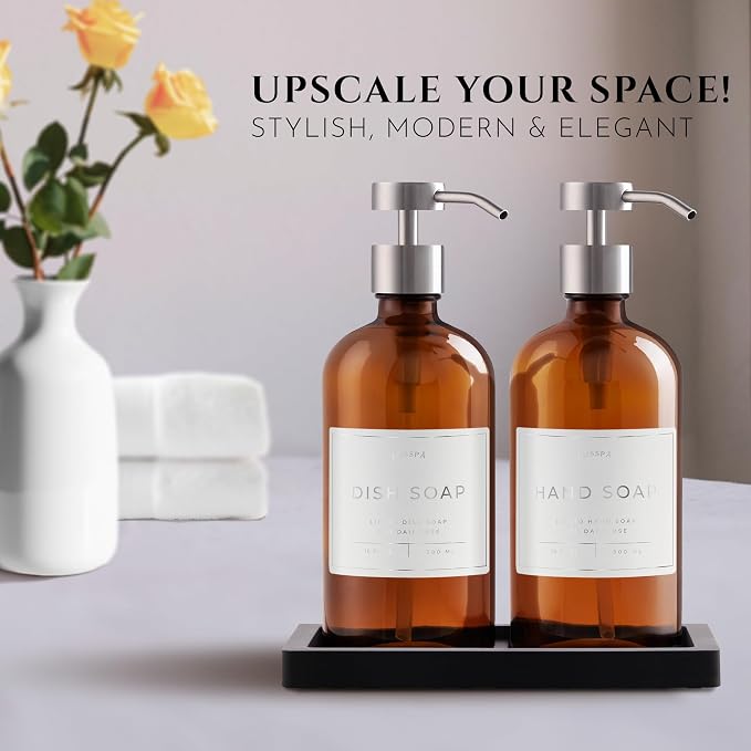 Glass Soap Dispenser Set of 2 - Image 2