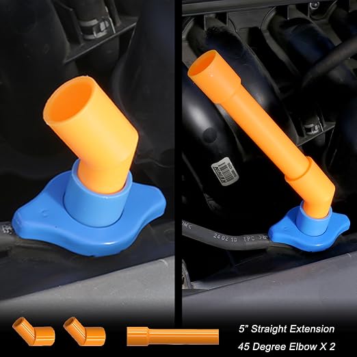 EPAuto Spill Proof Radiator Coolant Filling Funnel Kit - Image 5