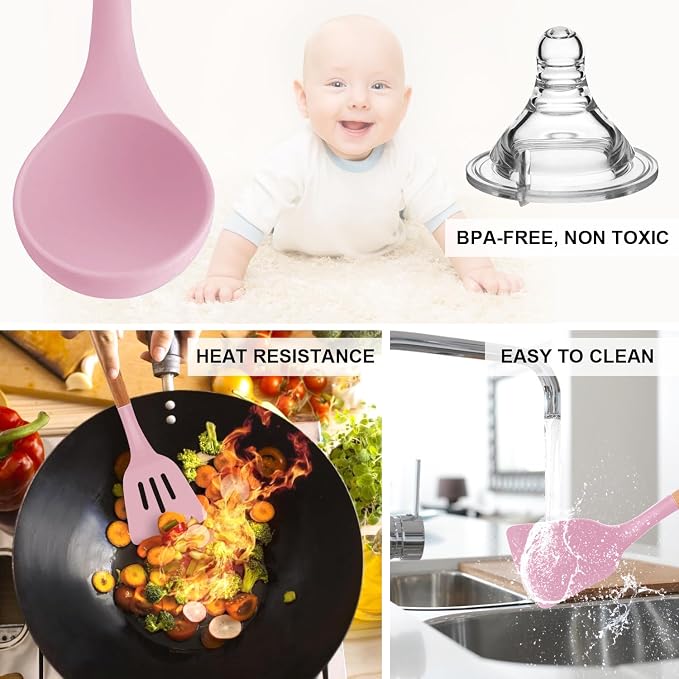 MIBOTE Silicone Cooking Kitchen Utensils Set - Image 3