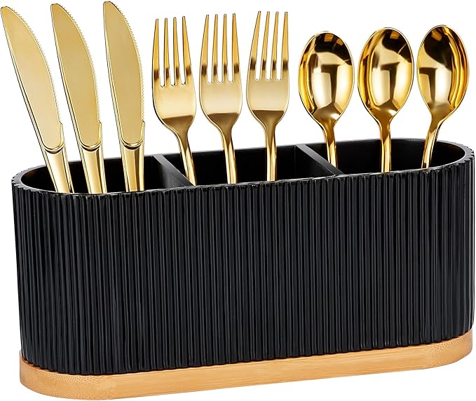 Countertop Silverware Holder, Cutlery Caddy by HouseJoy