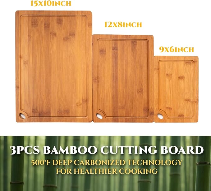Bamboo Cutting Board 3-Piece Set - Image 8