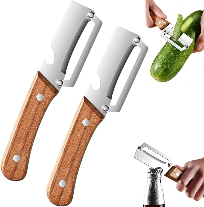2 Pack 2 in 1 Multifunctional Vegetable Peeler, Sharp Stainless Steel Blade by Unknown