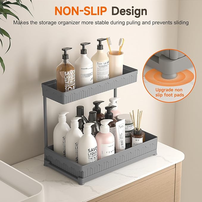 Sevenblue 3 Pack Multi-Purpose Under Sink Organizers and Storage, 2026 L-Shaped - Image 4