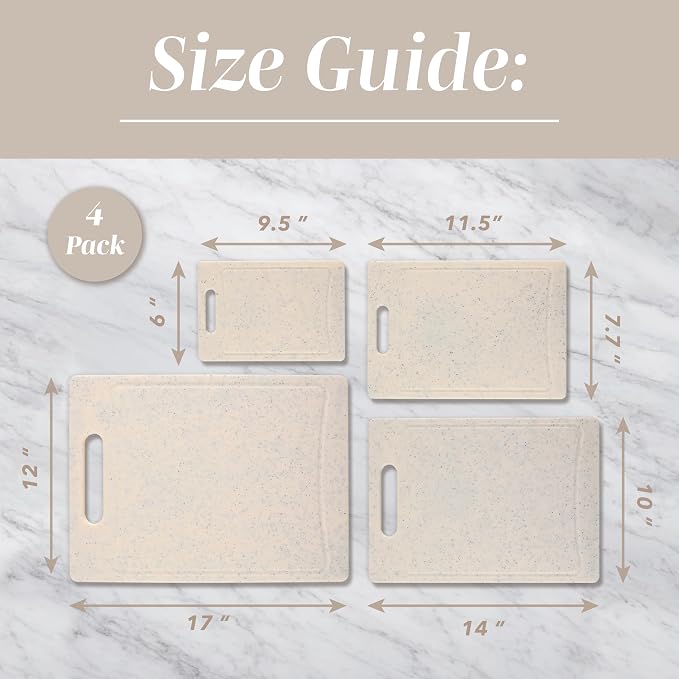 COOK WITH COLOR Non-Slip Cutting Board Set – Kitchen Essentials with Easy Grip - Image 5