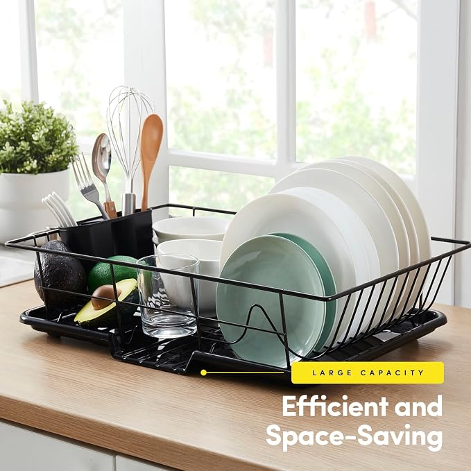 Space-Saving 3-Piece Dish Drainer Rack Set - Image 3