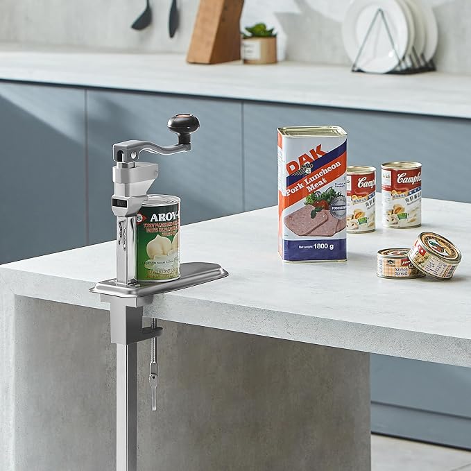 VEVOR Commercial Can Opener, 23.2"/59cm Long, Stainless Steel Manual Table Can - Image 9