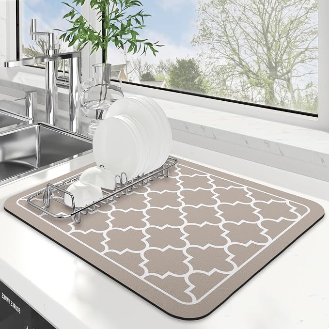 WISELIFE Dish Drying Mat Super Absorbent Drying Mat Large Dish Drying Mats by WiseLife