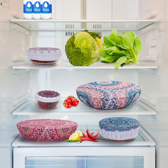 10Pcs Reusable Bowl Covers in 5 Sizes - Image 4