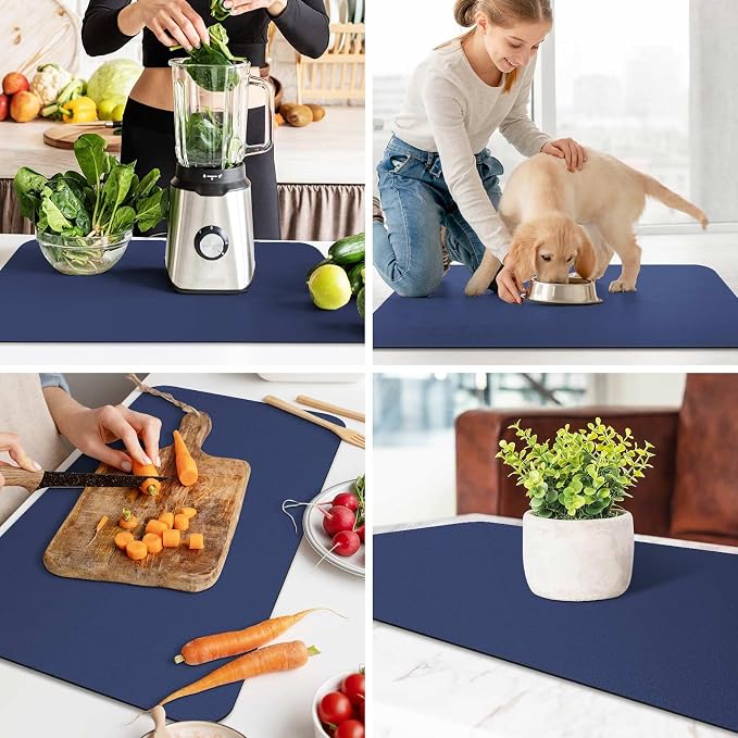 WISELIFE Dish Drying Mat Super Absorbent Drying Mat Large Dish Drying Mats - Image 6