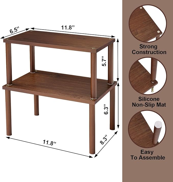 VERTORGAN Cabinet Organizer Shelf, Kitchen Counter Shelves, Bamboo Spice Rack - Image 6