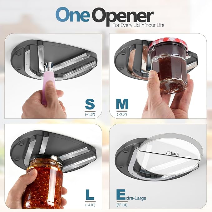 Mount-on Cabinet Jar Opener for Weak Hands, Seniors - Image 2