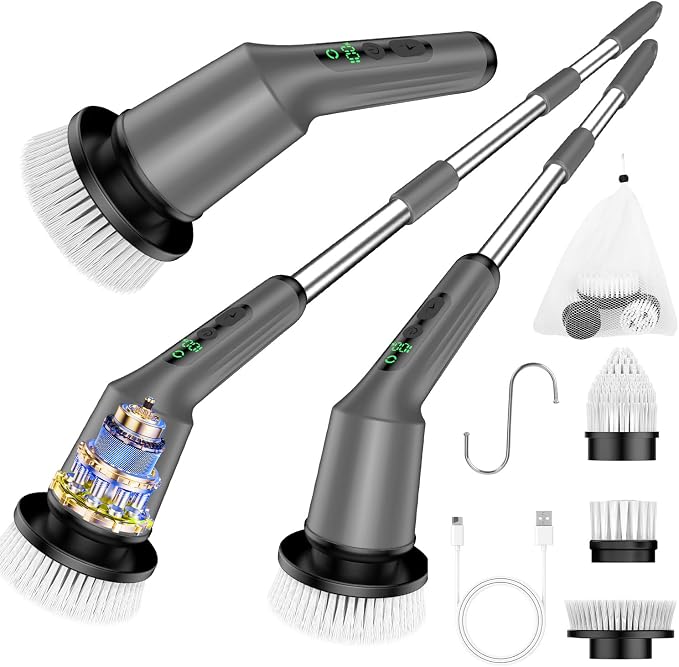 Electric Spin Scrubber for Cleaning Bathroom, Shower Scrubber Cordless Cleaning by CTMAST