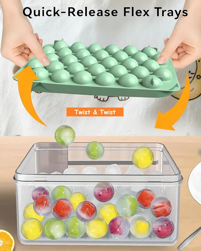 Mini Ice CubeTray with Lid & Storage Bin - Image 4