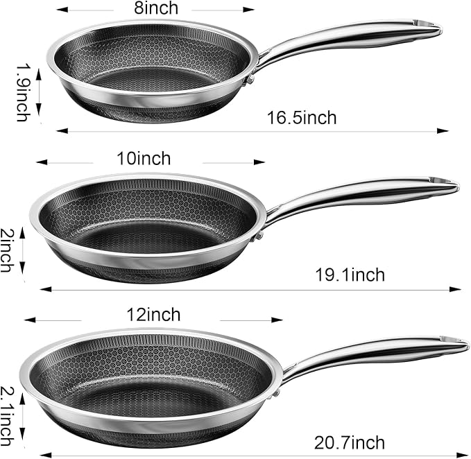 FogDream 8, Honeycomb Hybrid Nonstick Skillet - Image 2