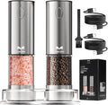 Electric Salt and Pepper Grinder Set Rechargeable, Yumcian Automatic Shakers Set by Unknown