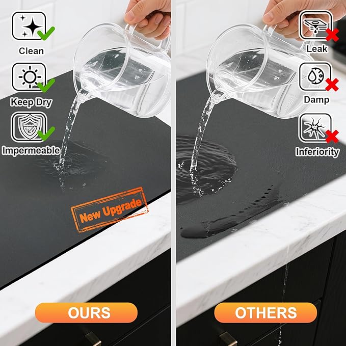 Dish Drying Mat & Coffee Mat for Kitchen Counter, Absorbent Microfiber - Image 5