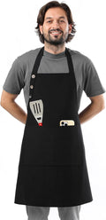 TOSHE Kitchen Apron Waterdrop Resistant Cotton Apron by TOSHE