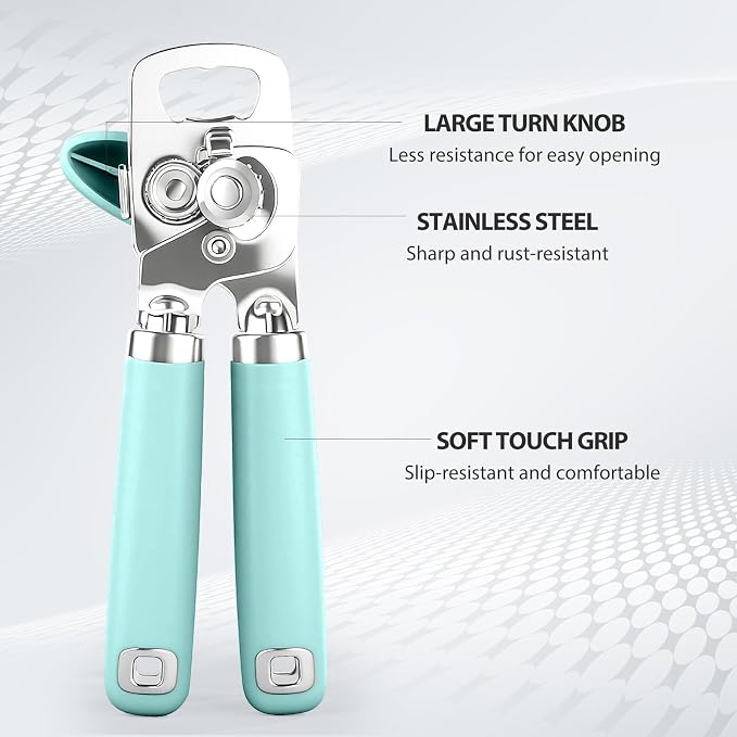 Safring Can Opener Manual, Heavy Duty Stainless Steel Smooth Edge Can Openers - Image 3