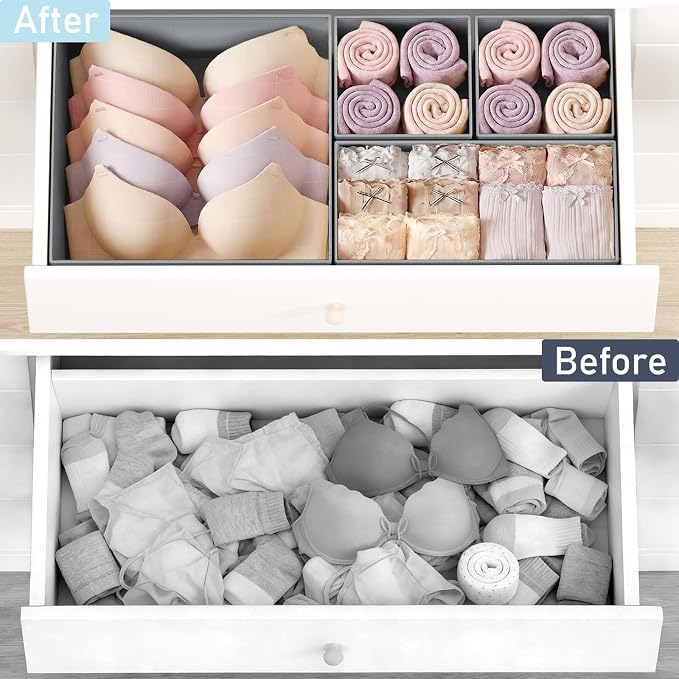 DIMJ Drawer Organizer Clothes 30 Pack - Image 6