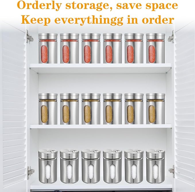 24 Pcs Stainless Steel Spice Jars - Image 6